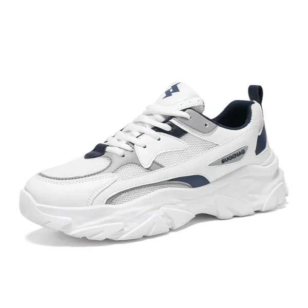 Men's Shoes Mesh Breathable Casual Shoes Lace Up Platform Sneakers Comfort Running Shoes for Men Trainer Tenis Masculino - Image 5