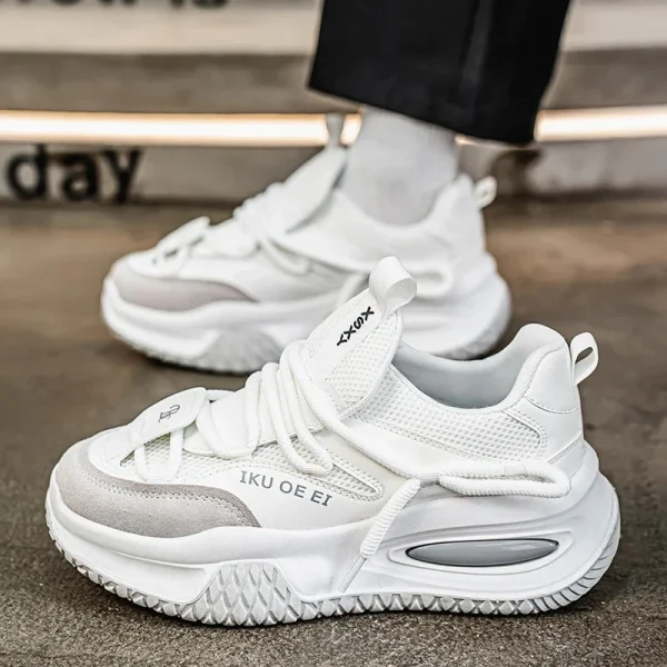 Plus Size 48 Green Trend Sneakers Male Breathable Chunky Casual Sneakers Man Lace-up Original Designer Shoes Men zapatos hombre - Image 4
