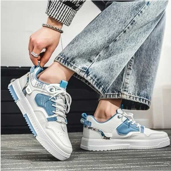 2025 Fashion Men Casual Platform Sneakes LaceUp Trainers Student Sneakes Mens Vulcanized Shoes Tennis Sneakers - Image 3