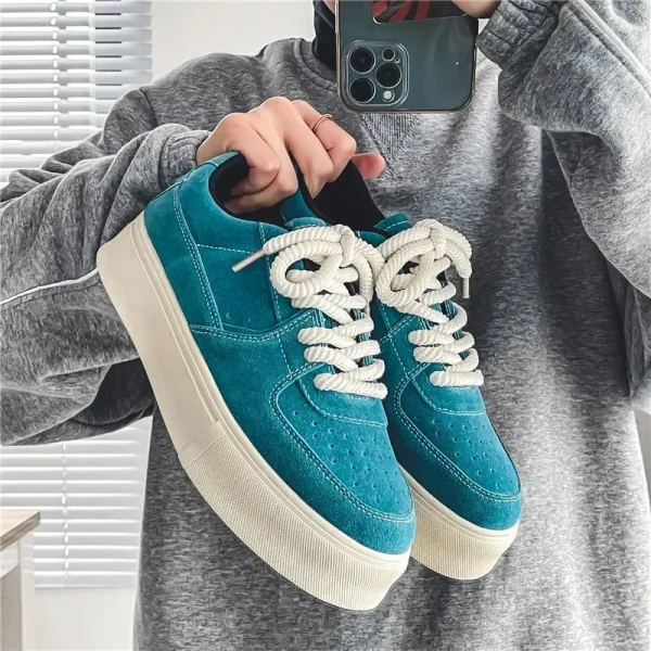 2025 Men Sneakers Fashion Fall New Canvas Shoes Classic Breathable Canvas Casual Shoes Pattern Lace Up Vulcanized Shoes For Men - Image 4