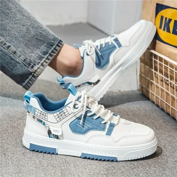 2025 Fashion Men Casual Platform Sneakes LaceUp Trainers Student Sneakes Mens Vulcanized Shoes Tennis Sneakers - Image 4