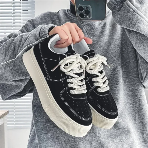 2025 Men Sneakers Fashion Fall New Canvas Shoes Classic Breathable Canvas Casual Shoes Pattern Lace Up Vulcanized Shoes For Men - Image 2