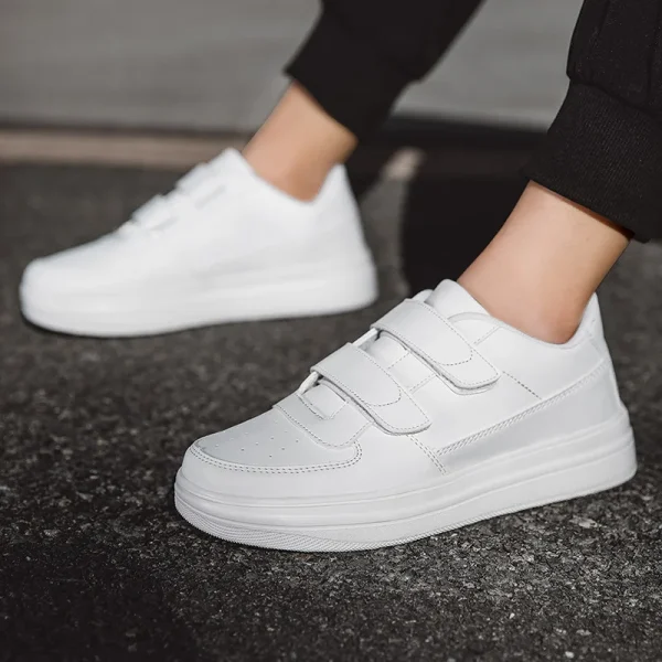 Hook Loop Men's White Sneakers Big Size 47 48 Lightweight Men Urban Sneakers Platform Skateboard Shoes For Men Zapatillas Hombre - Image 4