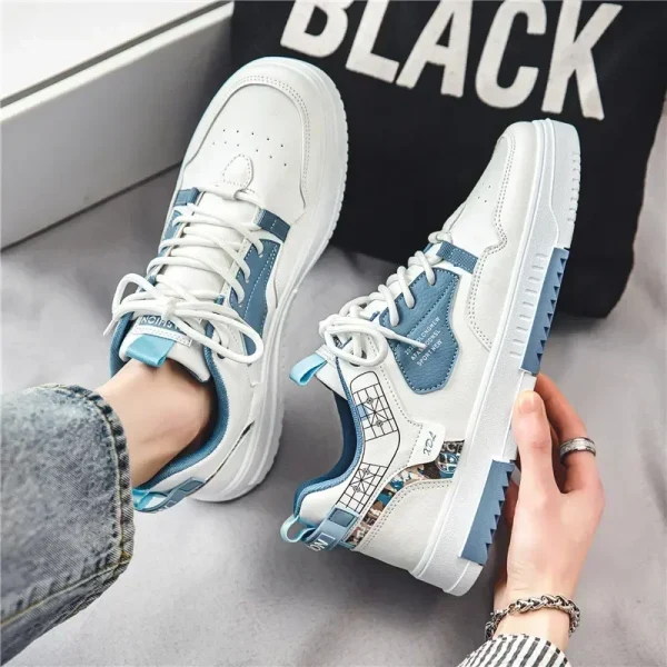 2025 Fashion Men Casual Platform Sneakes LaceUp Trainers Student Sneakes Mens Vulcanized Shoes Tennis Sneakers - Image 5
