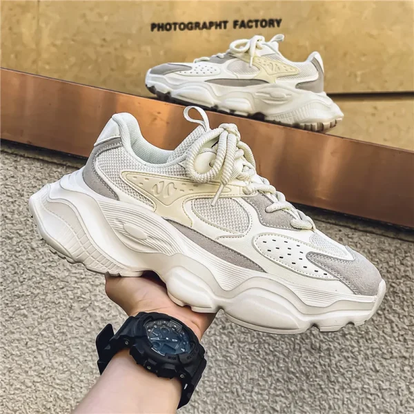 Sports Casual Men Shoes Anti Slip Wear-Resistant Trendy Breathable Outdoor Running Soft Platform Soles Comfort Male Sneakers - Image 2
