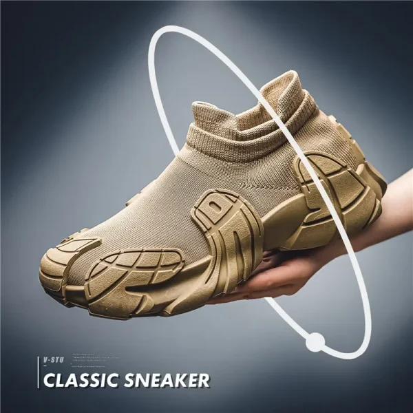 New men and women with the same flying woven socks shoes personality trend breathable sneakers sneakers men's shoes casual shoes - Image 3