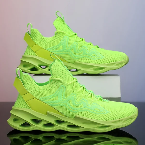 YRZL Mens Athletic Shoes Running Sneakers Breathable Mesh Comfortable Walking Shoes Non Slip Sports Shoes for Men Gym Training - Image 4