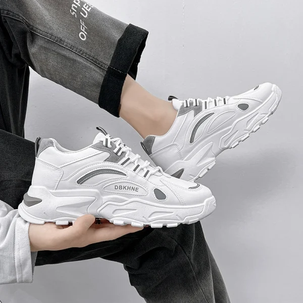 Men's Shoes Spring and Summer Canvas Breathable Casual Board Shoes Men's 2024 New Fashion Trend Low White Shoes Sneakers - Image 3