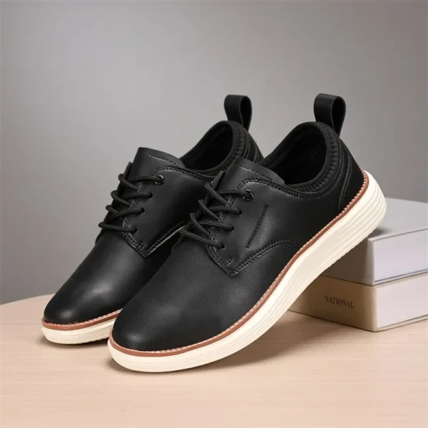 2025 Spring Summer Men Shoes Breathable High Quality Outdoor Footwear Class Leather Upper Anti-Slip Walking Training Sneakers - Image 4