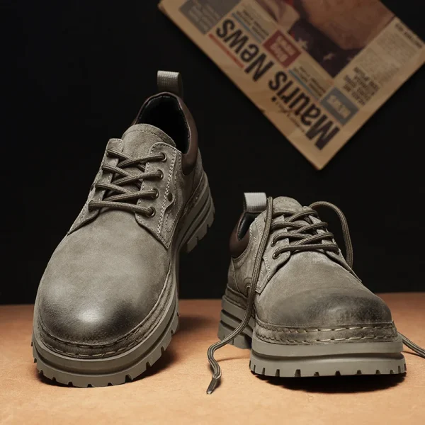 SMVP casual big-head leather shoes for men's outdoor wear and classic work shoes for men - Image 3