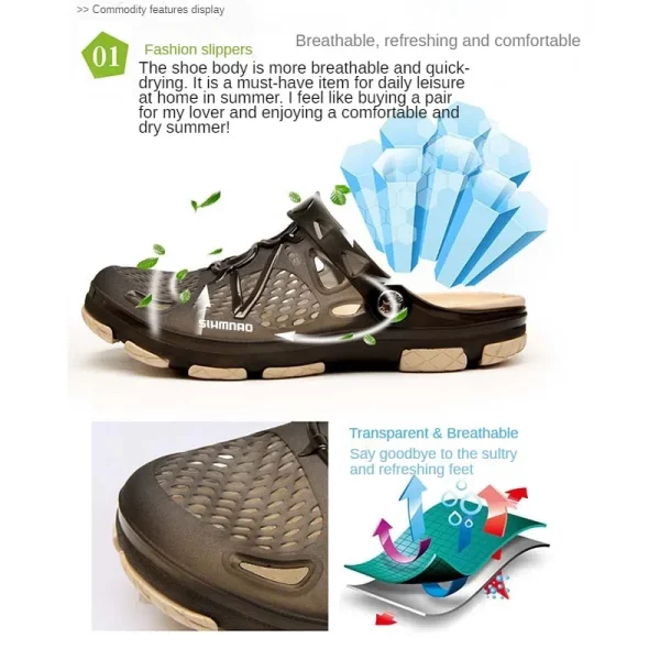 Men's Summer Outdoor Fishing Shoes, Anti Slip Lightweight Casual Beach Sandals, Durable Thick Soled Shoes for Home Use - Image 5