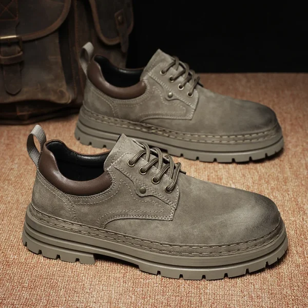 SMVP casual big-head leather shoes for men's outdoor wear and classic work shoes for men - Image 5
