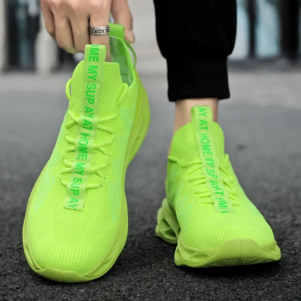 YRZL Mens Athletic Shoes Running Sneakers Breathable Mesh Comfortable Walking Shoes Non Slip Sports Shoes for Men Gym Training - Image 3