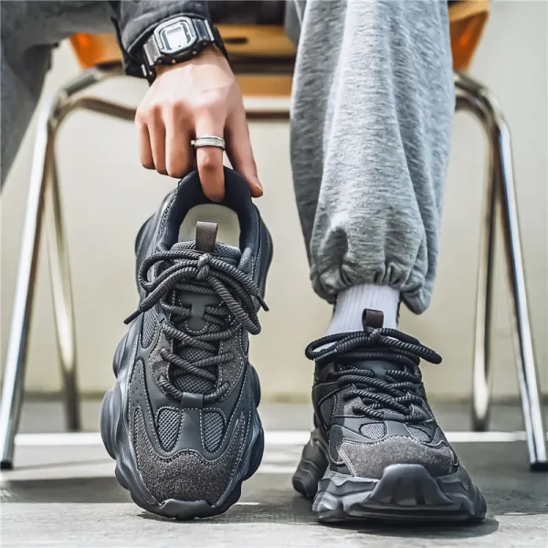 Sports Casual Men Shoes Anti Slip Wear-Resistant Trendy Breathable Outdoor Running Soft Platform Soles Comfort Male Sneakers - Image 4