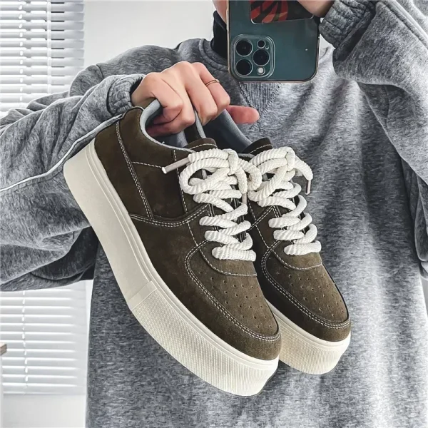 2025 Men Sneakers Fashion Fall New Canvas Shoes Classic Breathable Canvas Casual Shoes Pattern Lace Up Vulcanized Shoes For Men - Image 3