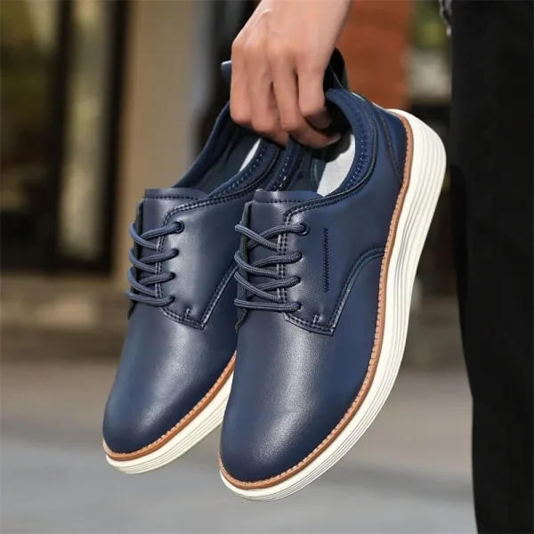 2025 Spring Summer Men Shoes Breathable High Quality Outdoor Footwear Class Leather Upper Anti-Slip Walking Training Sneakers - Image 2
