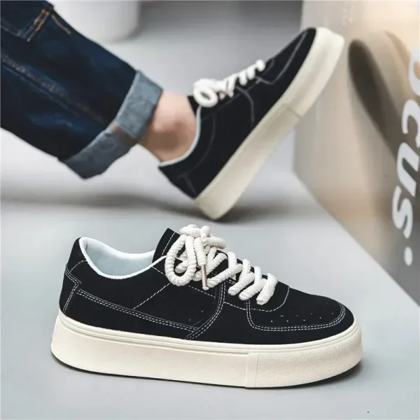 2025 Men Sneakers Fashion Fall New Canvas Shoes Classic Breathable Canvas Casual Shoes Pattern Lace Up Vulcanized Shoes For Men - Image 5