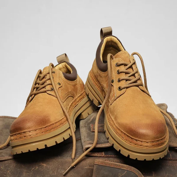 SMVP casual big-head leather shoes for men's outdoor wear and classic work shoes for men - Image 2