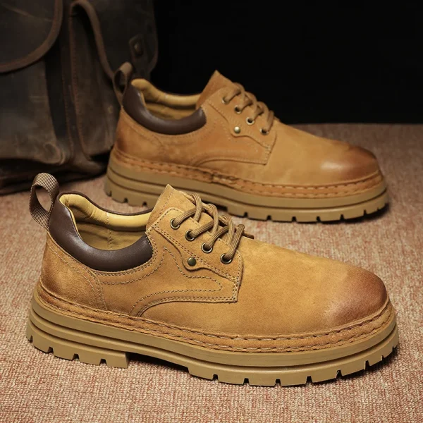SMVP casual big-head leather shoes for men's outdoor wear and classic work shoes for men - Image 4
